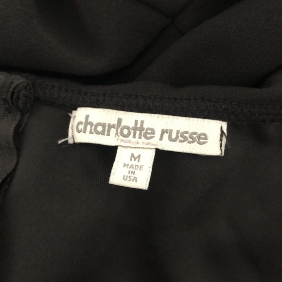 Charlotte Russe Off Shoulder Black Dress Size M - Picture 8 of 9